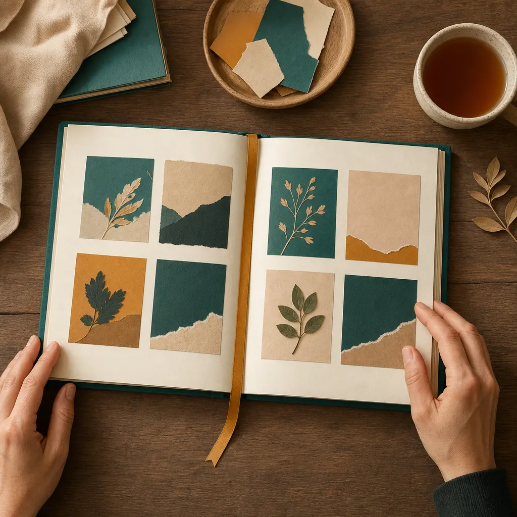 An open yearbook.