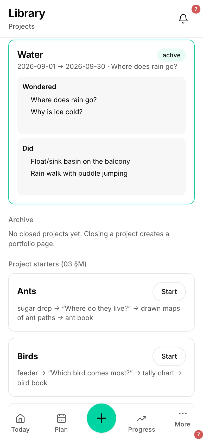 A project panel.